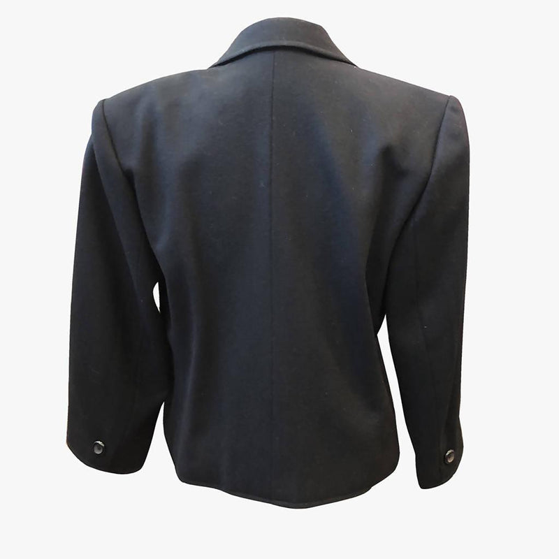 Pre-Owned SAINT LAURENT Black Classic Wool Jacket | Size M - theREMODA