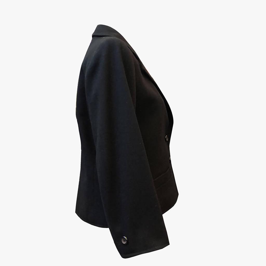 Pre-Owned SAINT LAURENT Black Classic Wool Jacket | Size M - theREMODA