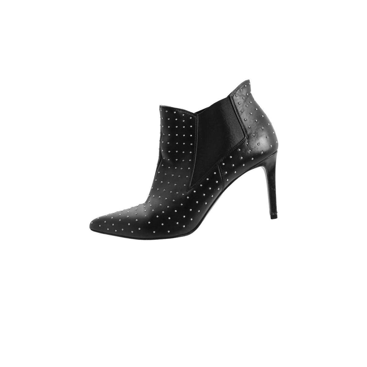 Pre-owned SAINT LAURENT Black Leather Pointed Toe Booties |  Size EU 39.5 - US 8.5 - theREMODA