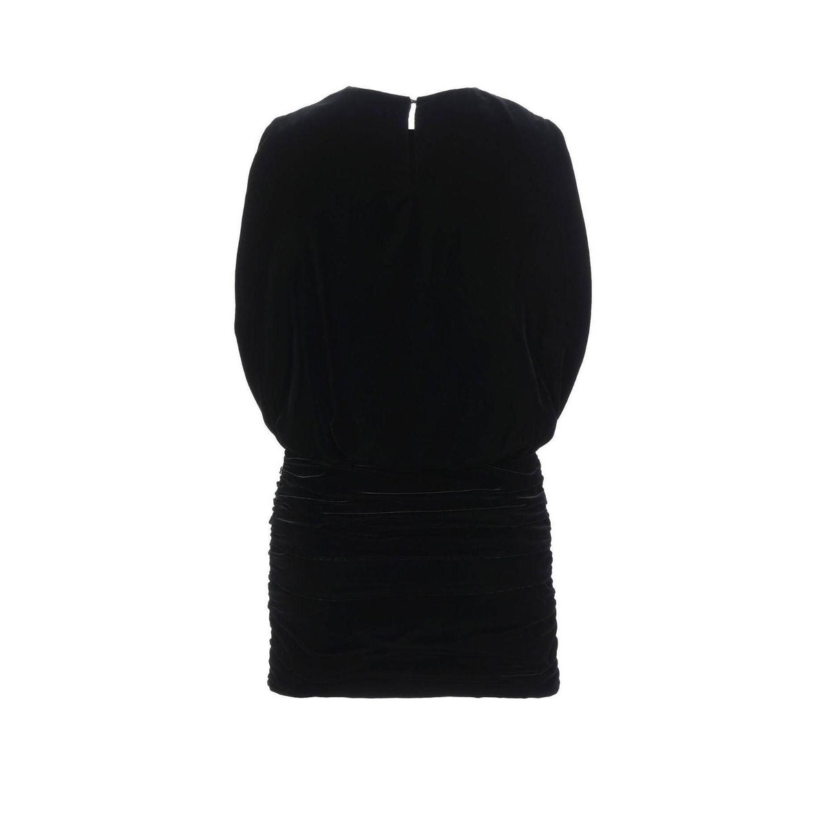Pre-Owned SAINT LAURENT Black Velvet Short Dress | Size US 2 - FR 36 - theREMODA