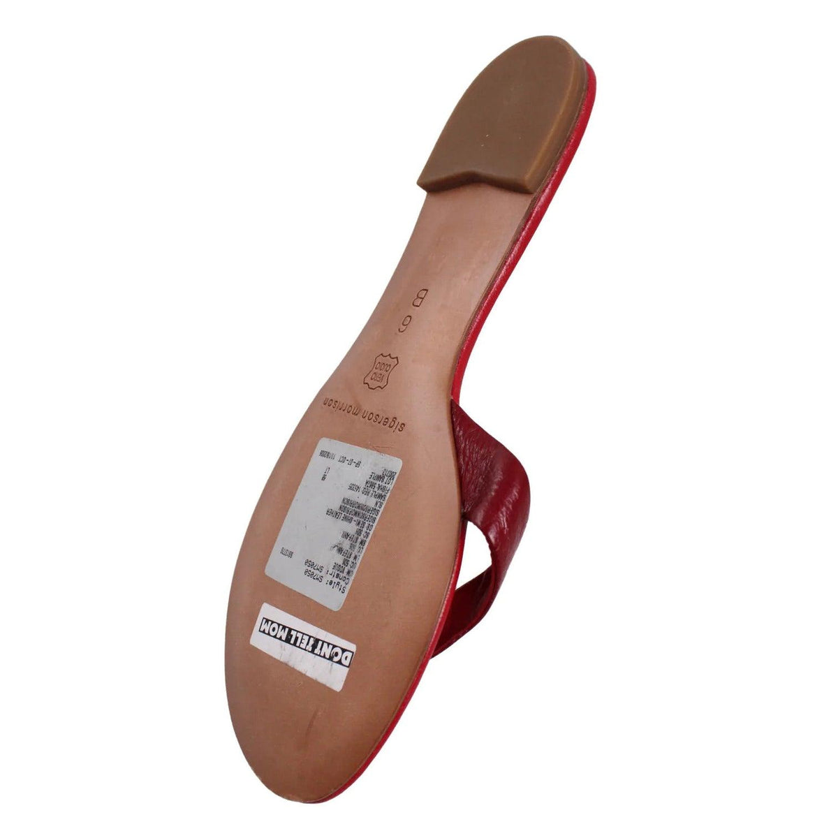 Pre-owned SIGERSON MORRISON Deep Red Leather Thong Sandals |  US Femme 6 - theREMODA