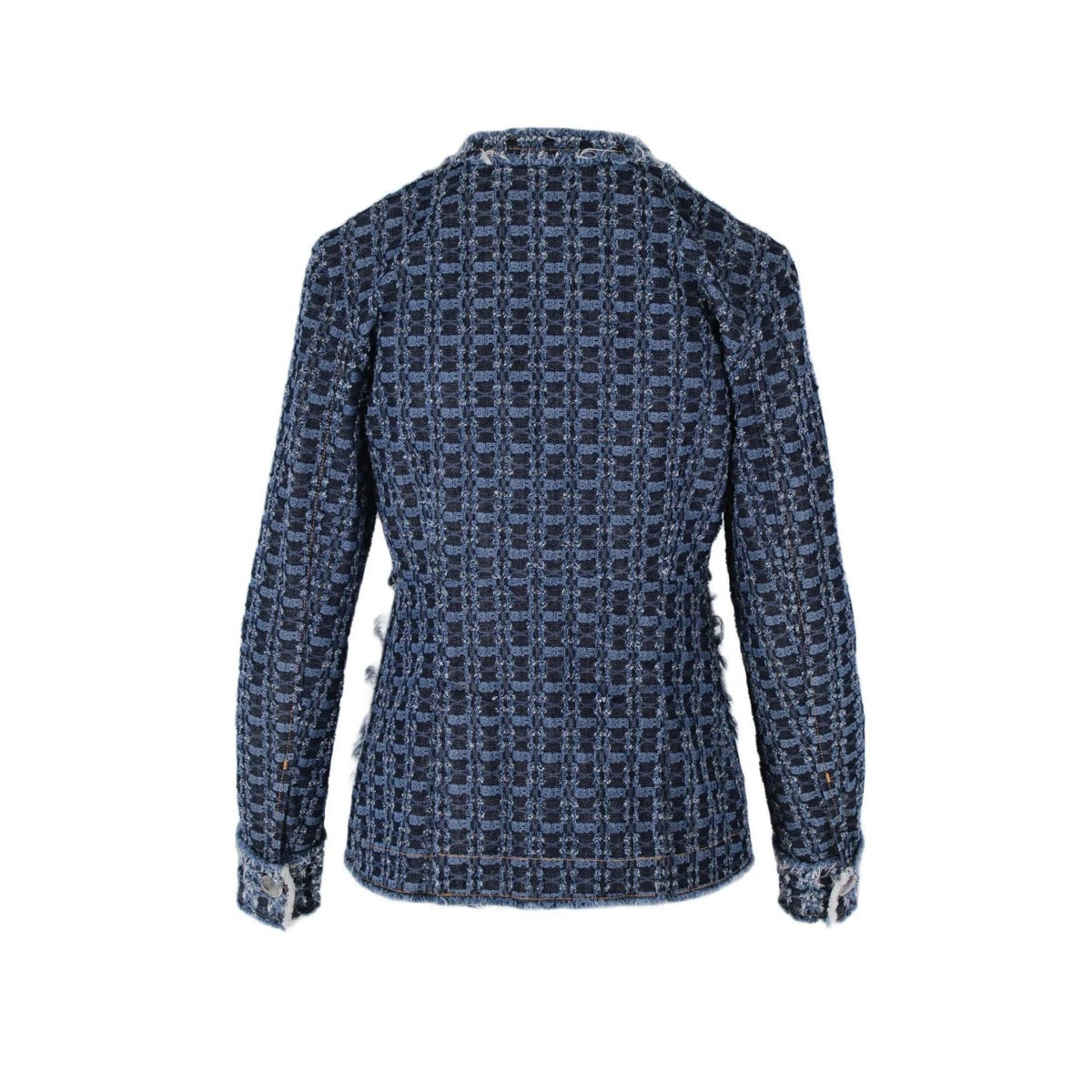 Pre-Owned SONIA RYKIEL Blue Denim Monogram Indigo Distressed Jacket |  Size 38 - theREMODA