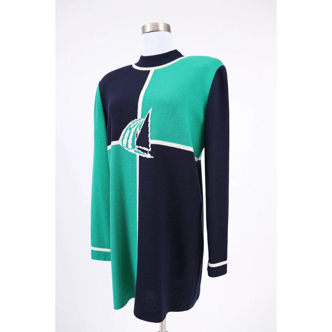 Pre-Owned ST. JOHN 1980's Knit Mini Sweater Dress |  M/L - theREMODA