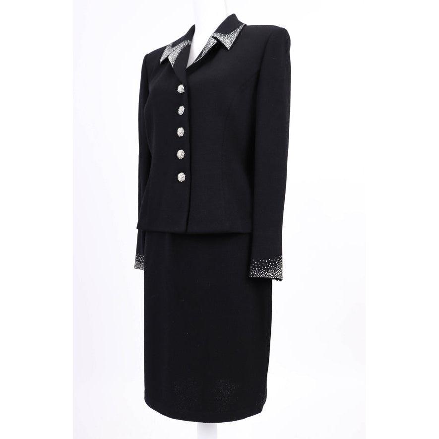 Pre-Owned ST. JOHN 90's Evening Knit Skirt Suit | Size M - theREMODA