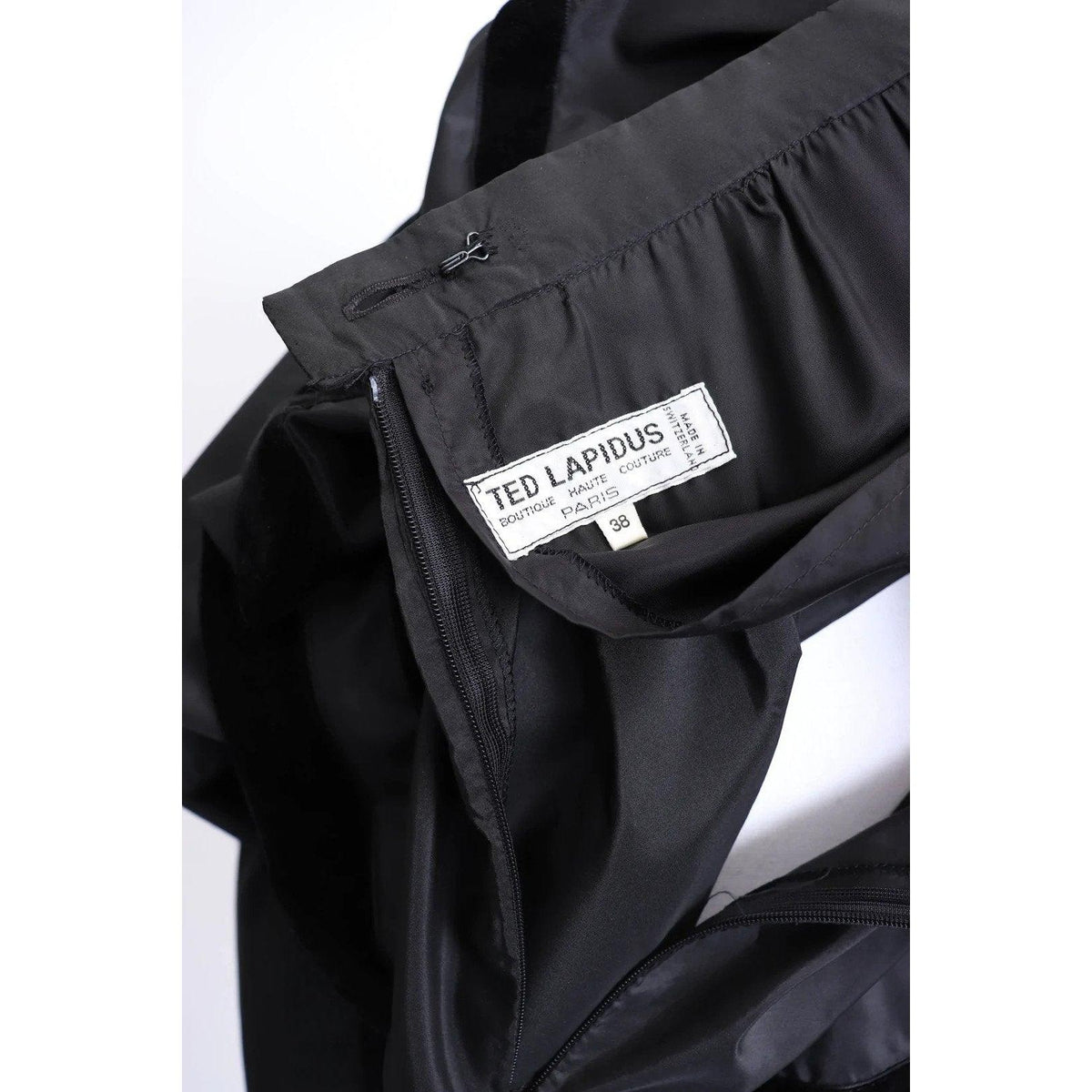 Pre-owned TED LAPIDUS 80's Black Tiered Cocktail Skirt - theREMODA