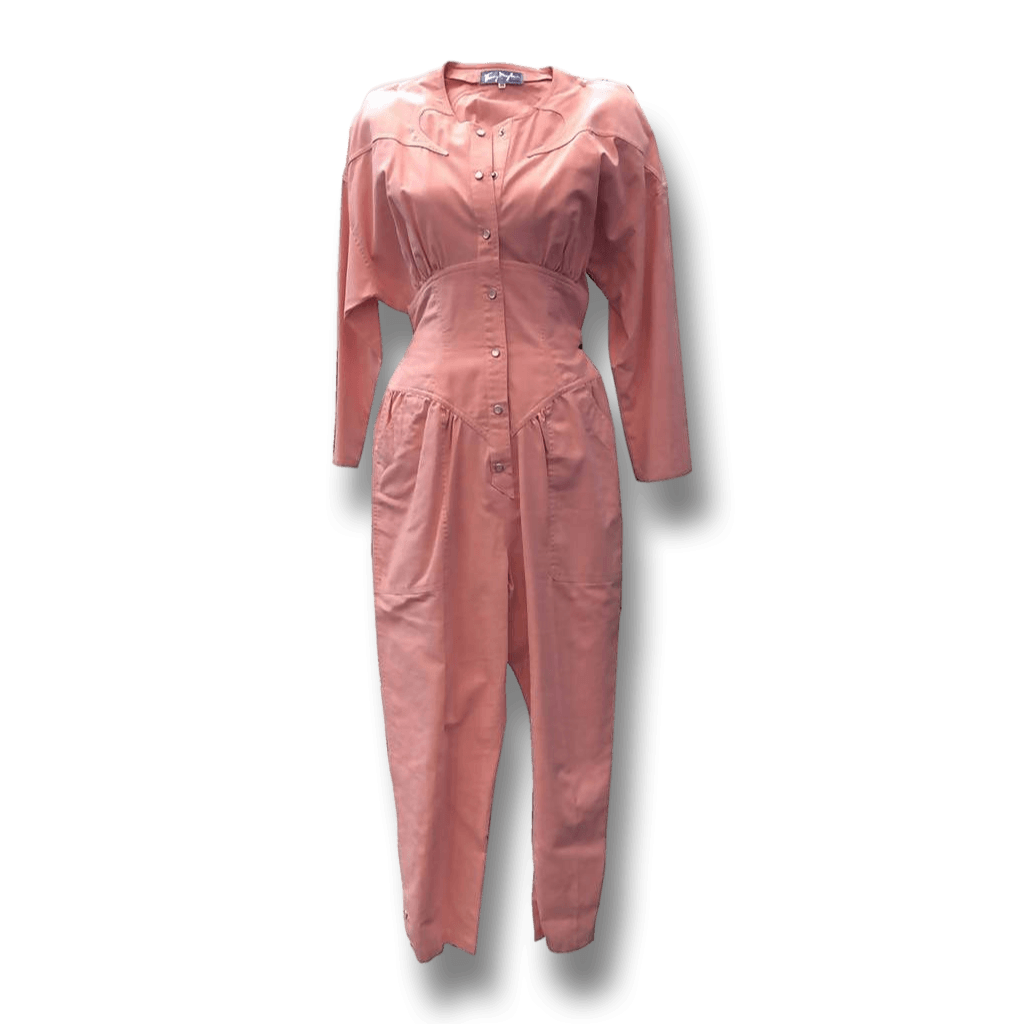 Pre-Owned THIERRY MUGLER Pink Cotton Jumpsuit | Size EU 36 - theREMODA