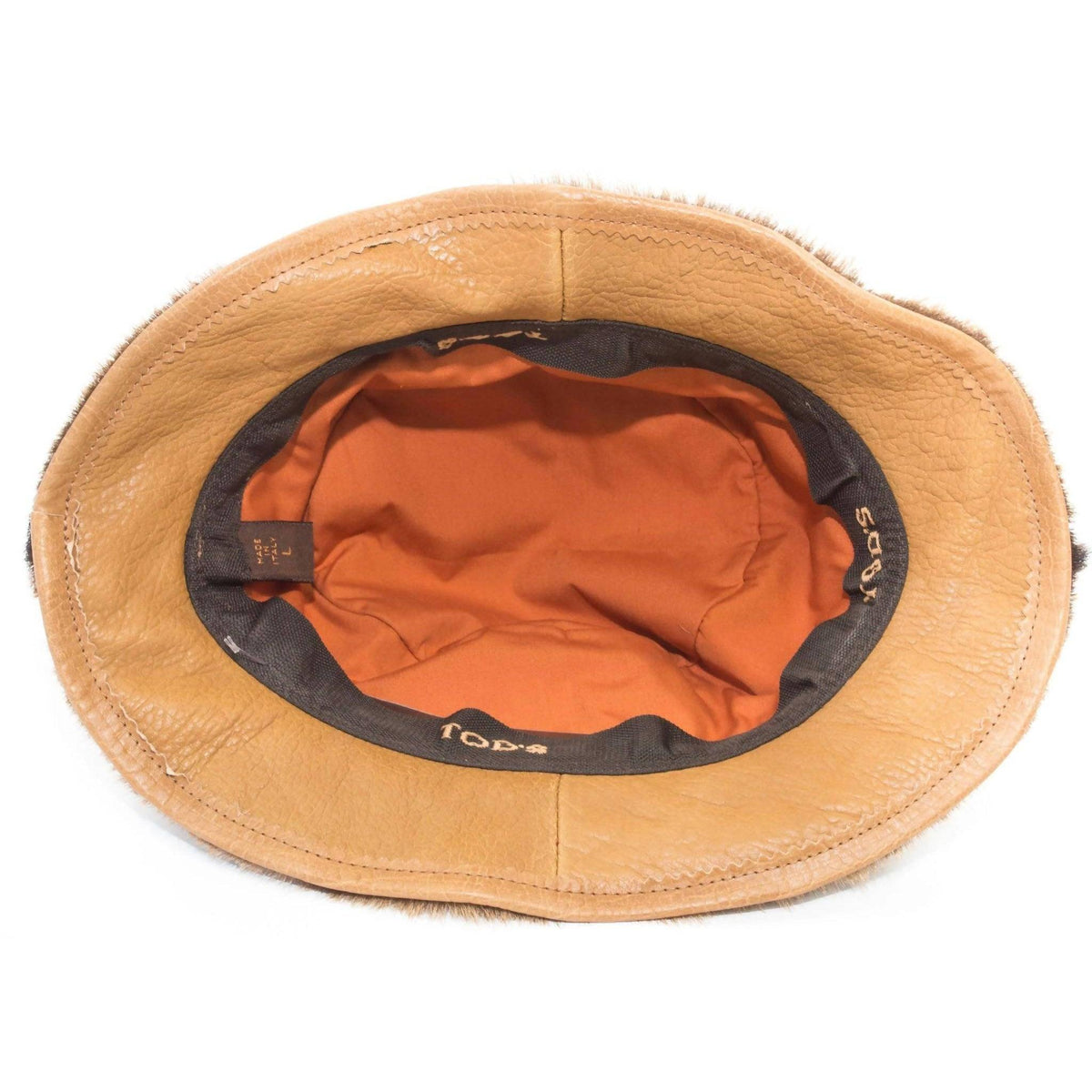 Pre-Owned TOD'S Orange Goat Fur Bucket Hat | Size L - theREMODA