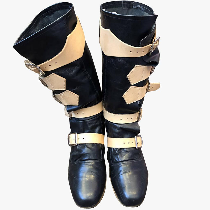 Pre-owned VIVIENNE WESTWOOD Black & Cream Divante Boots | Size US 7 - EU 37 - theREMODA