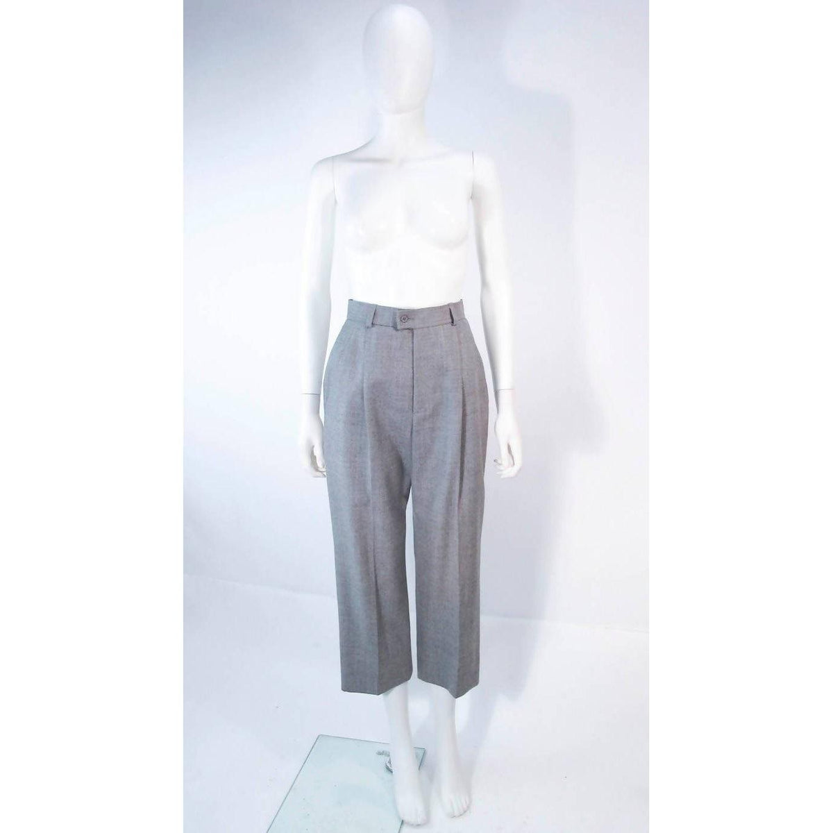 Pre-owned YVES SAINT LAURENT Grey Wool Trouser Set - theREMODA