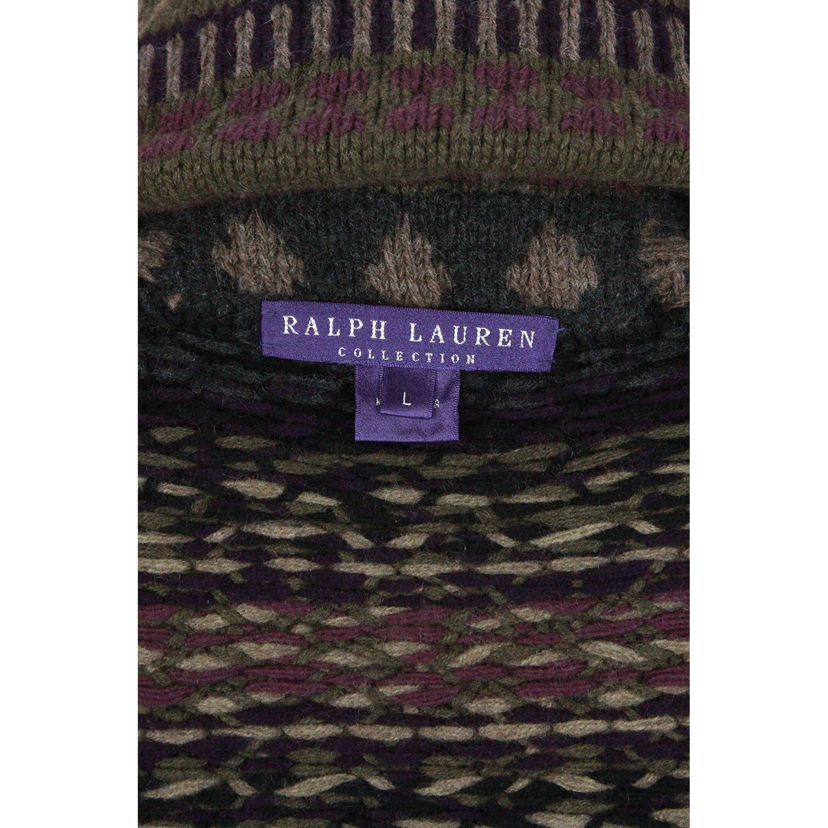 RALPH LAUREN Southwest Sweater Vest with Shawl Collar & Peplum | Size L - theREMODA