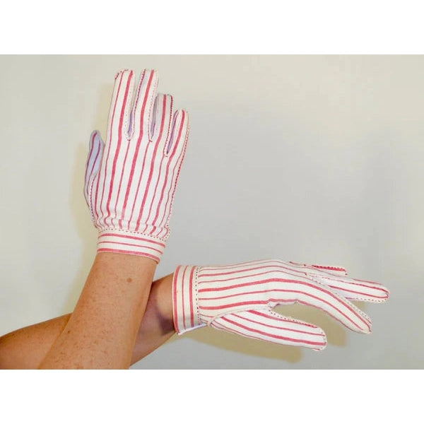 Pre-Owned HERMES for Wear Right, Red and White Striped Gloves - theREMODA