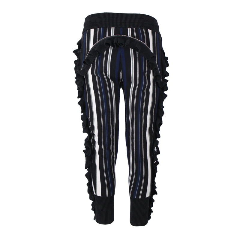 Pre-Owned 3.1 PHILLIP LIM Black, Blue, & White Striped Knit Joggers |  XS - theREMODA