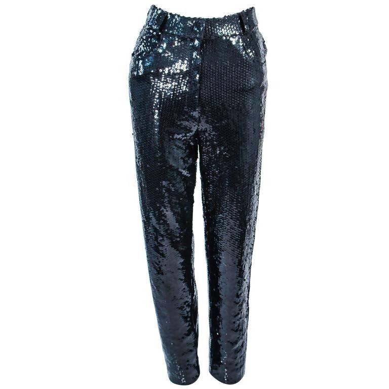 SUITE 101 Black High-Waisted Sequin Pants | Size US 8-10 - theREMODA