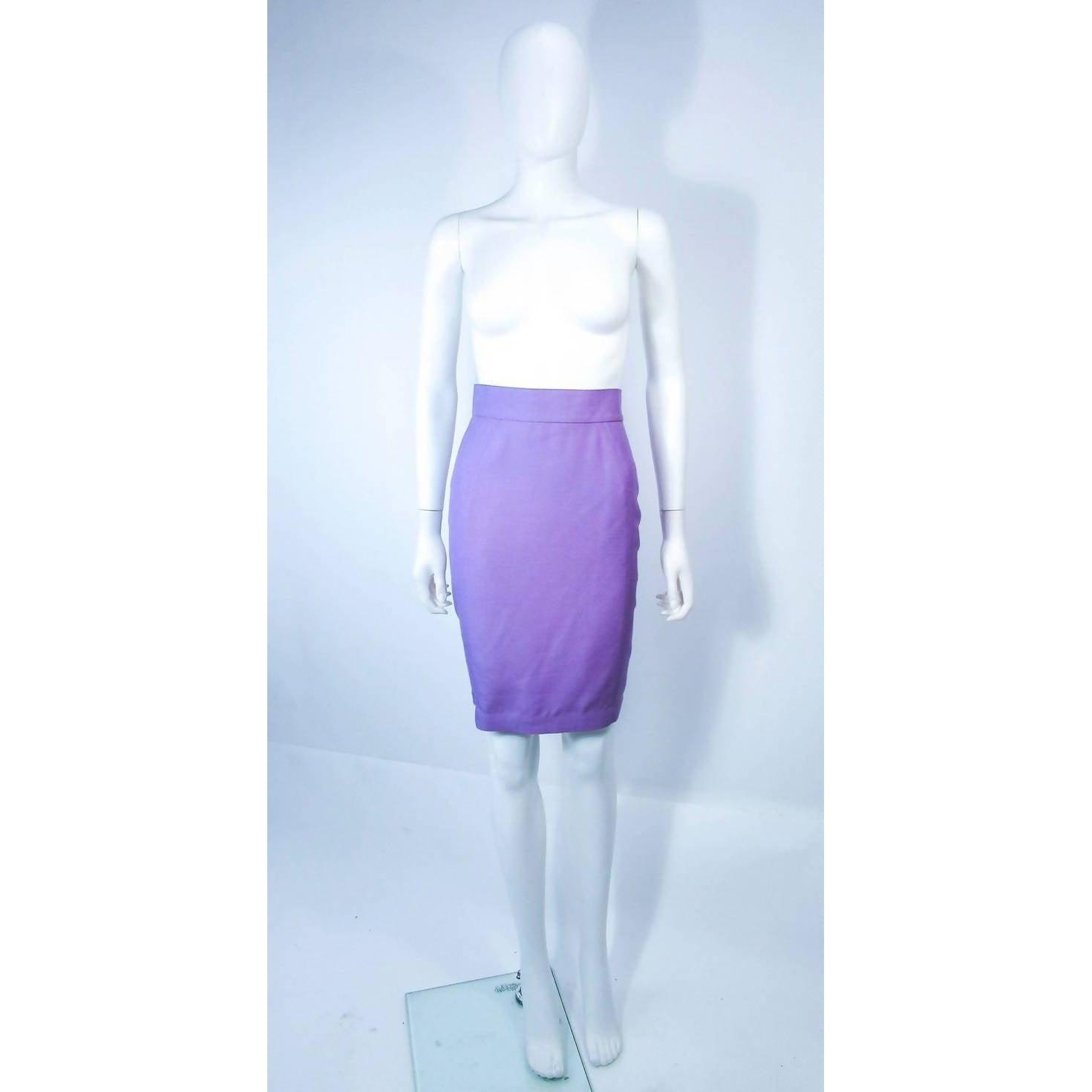 THIERRY MUGLER セットアップ スカートスーツ 42 THIERRY MUGLER Lavender Two-Piece Skirt Suit Set | Size 42