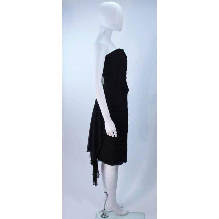 VICKY TIEL Black Mesh Beaded Cocktail Dress | US 6-8 - theREMODA