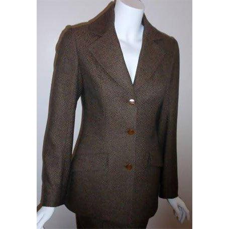 VIVIENNE WESTWOOD 2000's Brown Two-Piece Jacket and Pencil Skirt - theREMODA
