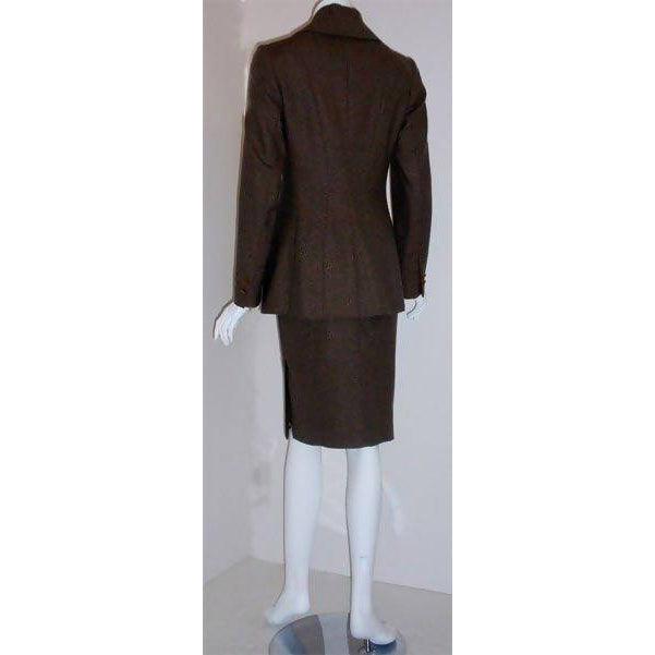 VIVIENNE WESTWOOD 2000's Brown Two-Piece Jacket and Pencil Skirt - theREMODA