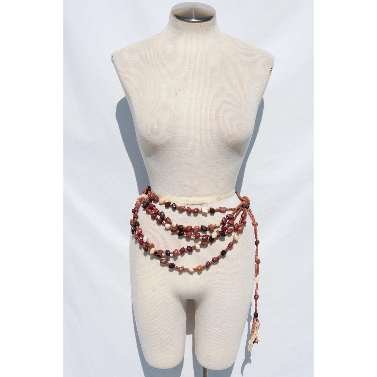 MARY MCFADDEN Deadstock Vintage Wooden Waist Belt or Necklace - theREMODA