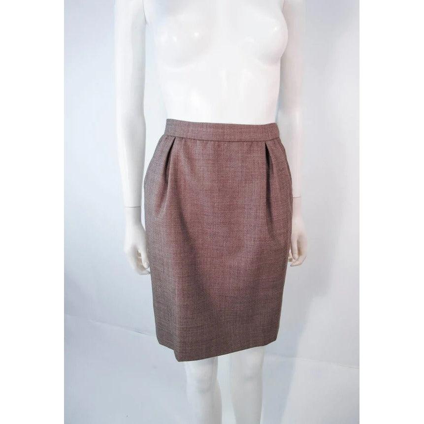 YVES SAINT LAURENT 1970s Brown Skirt Suit - theREMODA