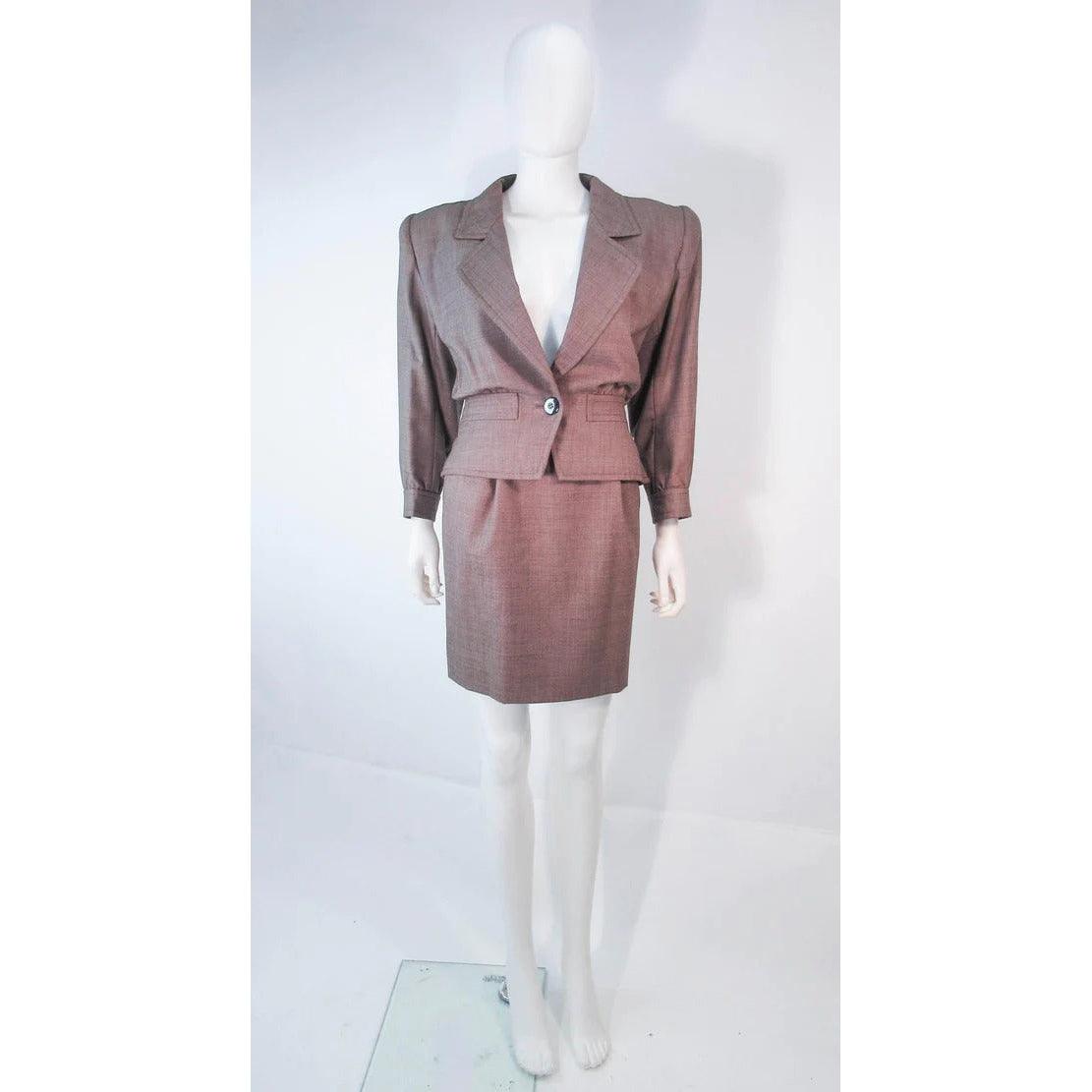 YVES SAINT LAURENT 1970s Brown Skirt Suit - theREMODA