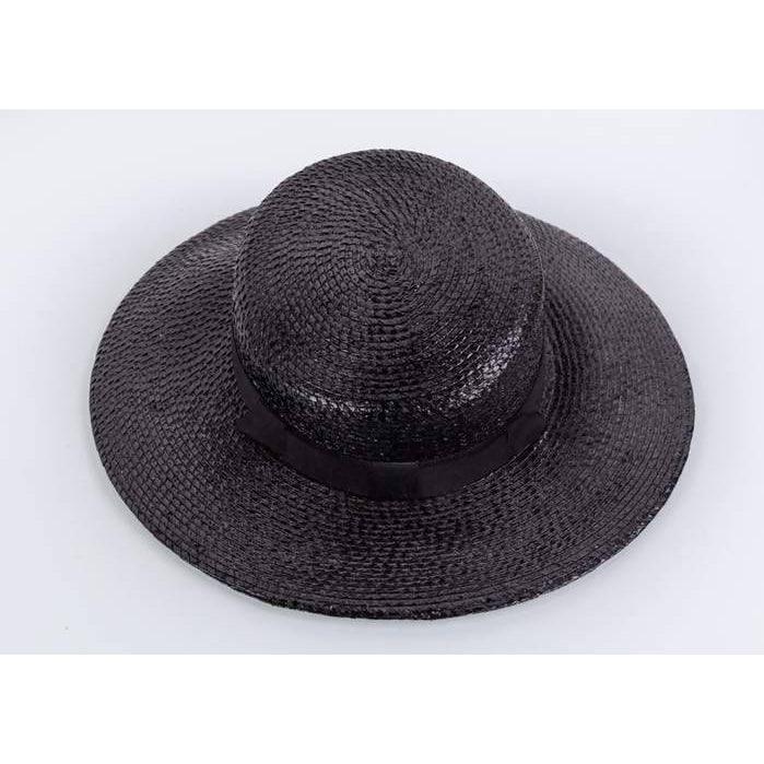 YVES SAINT LAURENT 1980's Black Straw Hat – theREMODA