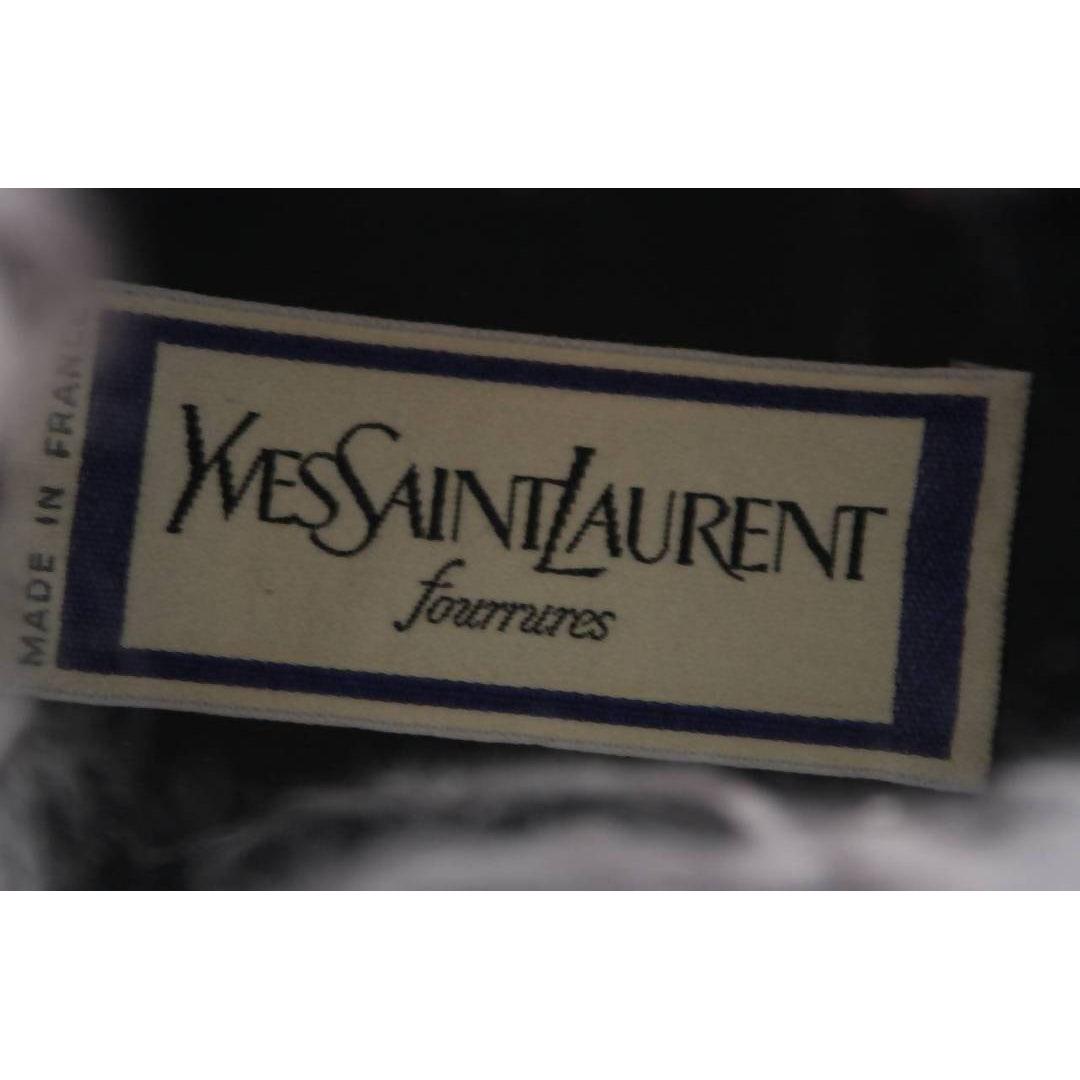 YVES SAINT LAURENT 1980's Leather and Mongolian Grey Lamb Hat - theREMODA