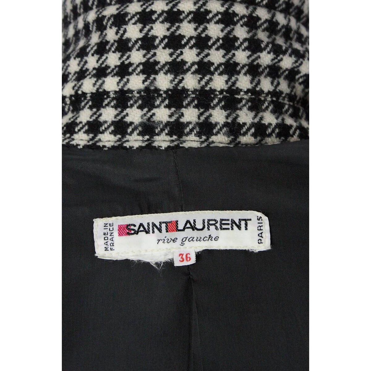 YVES SAINT LAURENT 1980's Rive Gauche Houndstooth Skirt Suit | EU 36 - theREMODA