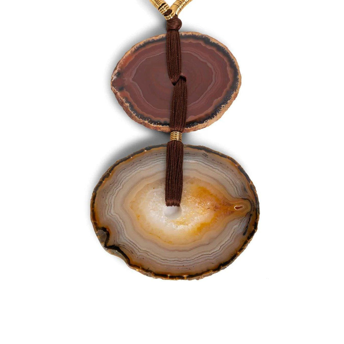 YVES SAINT LAURENT Agate Disc Pendant Necklace 2010 - theREMODA