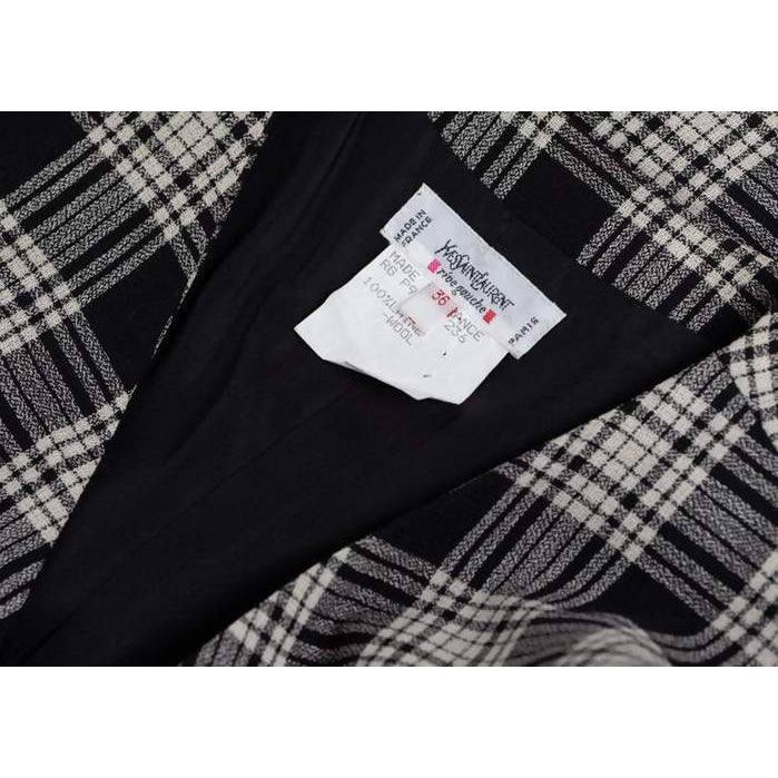 YVES SAINT LAURENT Black & White Wool Vest | Size US 4 - EU 36 - theREMODA