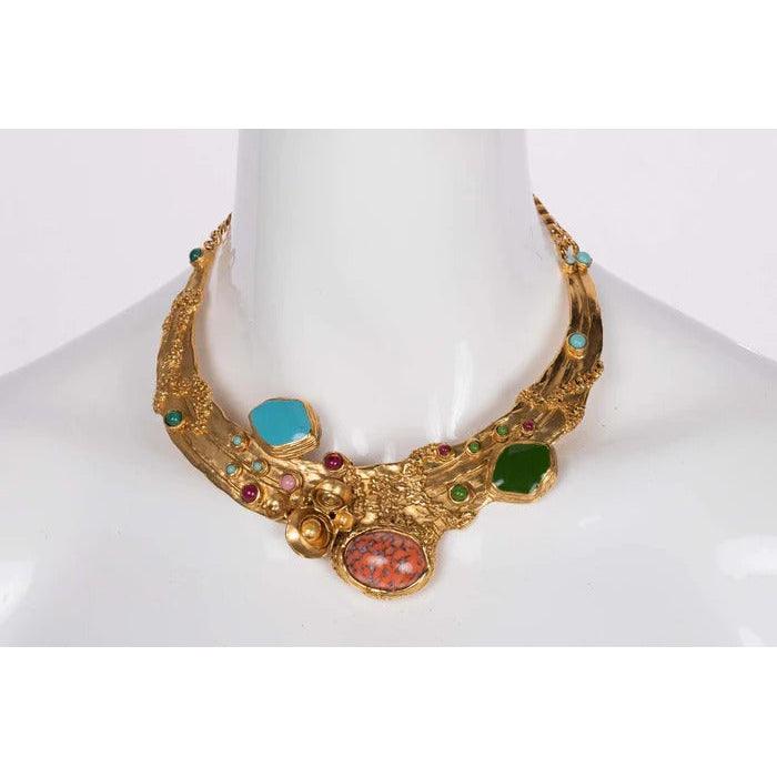 YVES SAINT LAURENT Cabochon "Arty" Necklace - theREMODA