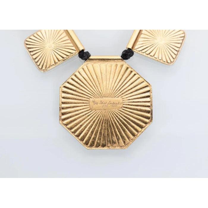 Yves Saint Laurent Logo Necklace Bronze,Gold
