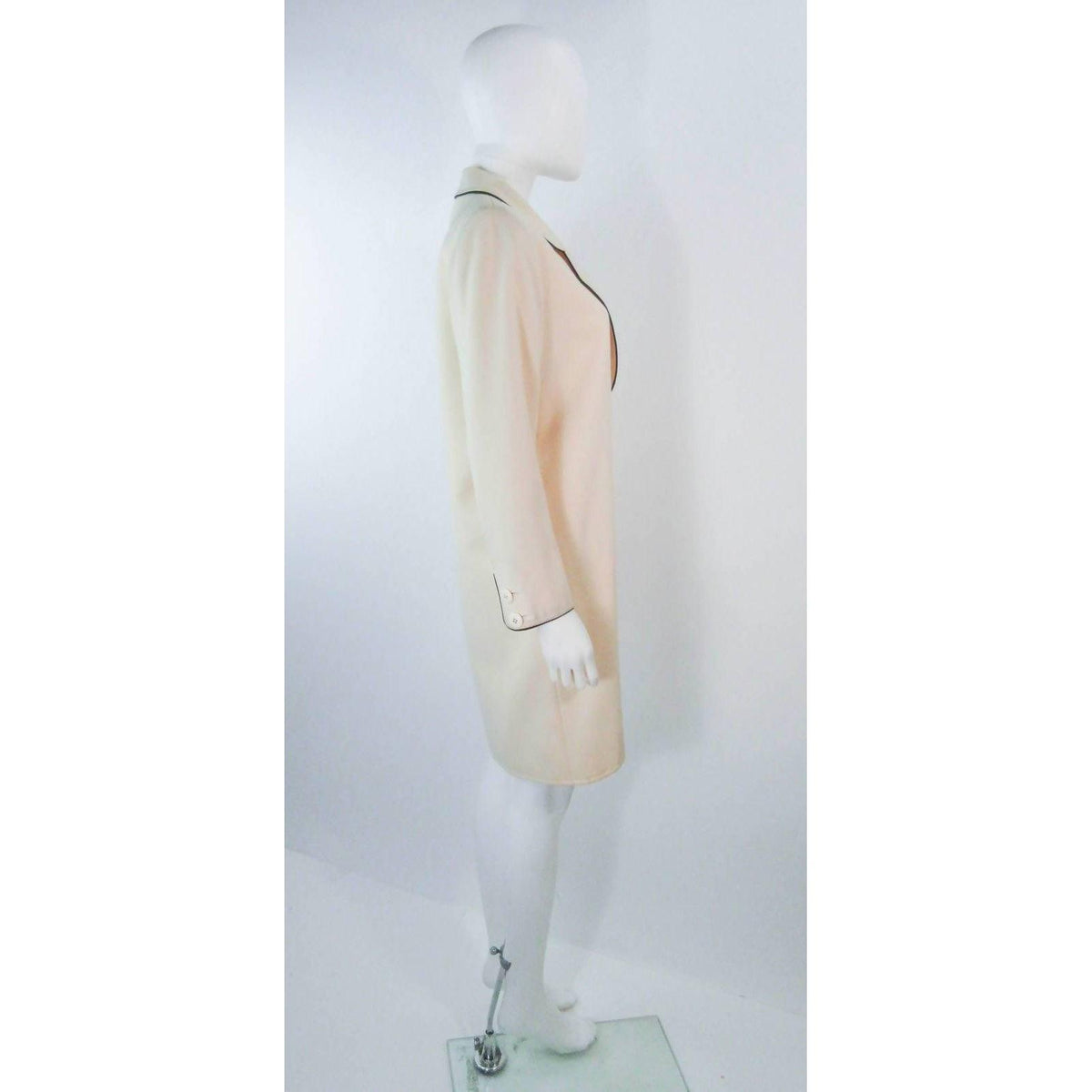 YVES SAINT LAURENT Ivory Wool Tuxedo Dress | Size M/L - theREMODA
