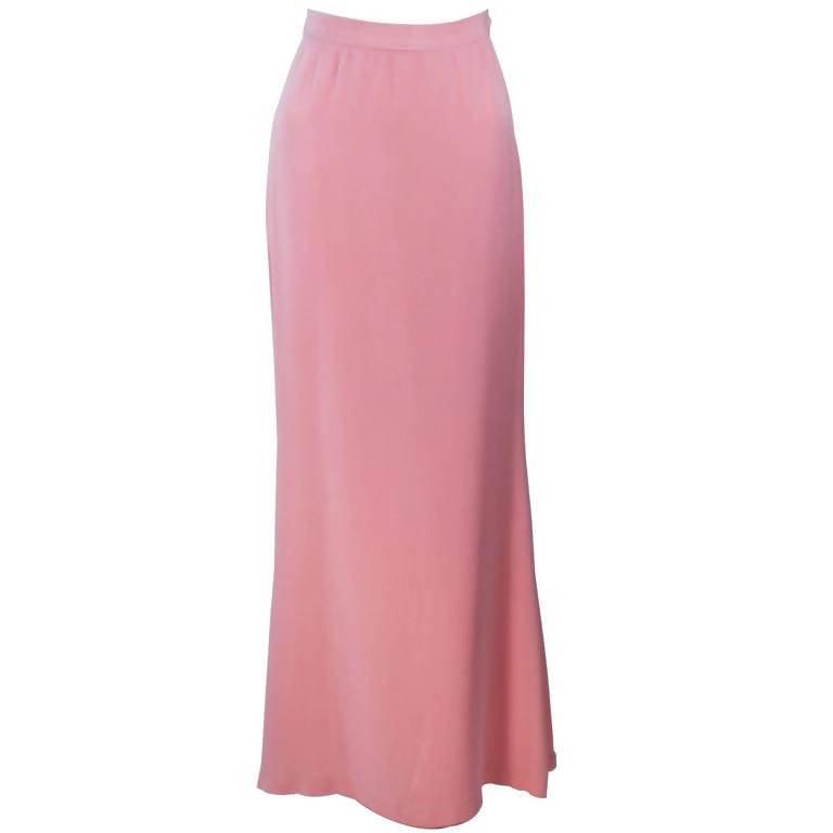 YVES SAINT LAURENT Pink Maxi Skirt | Size US 6 - FR 38 - theREMODA