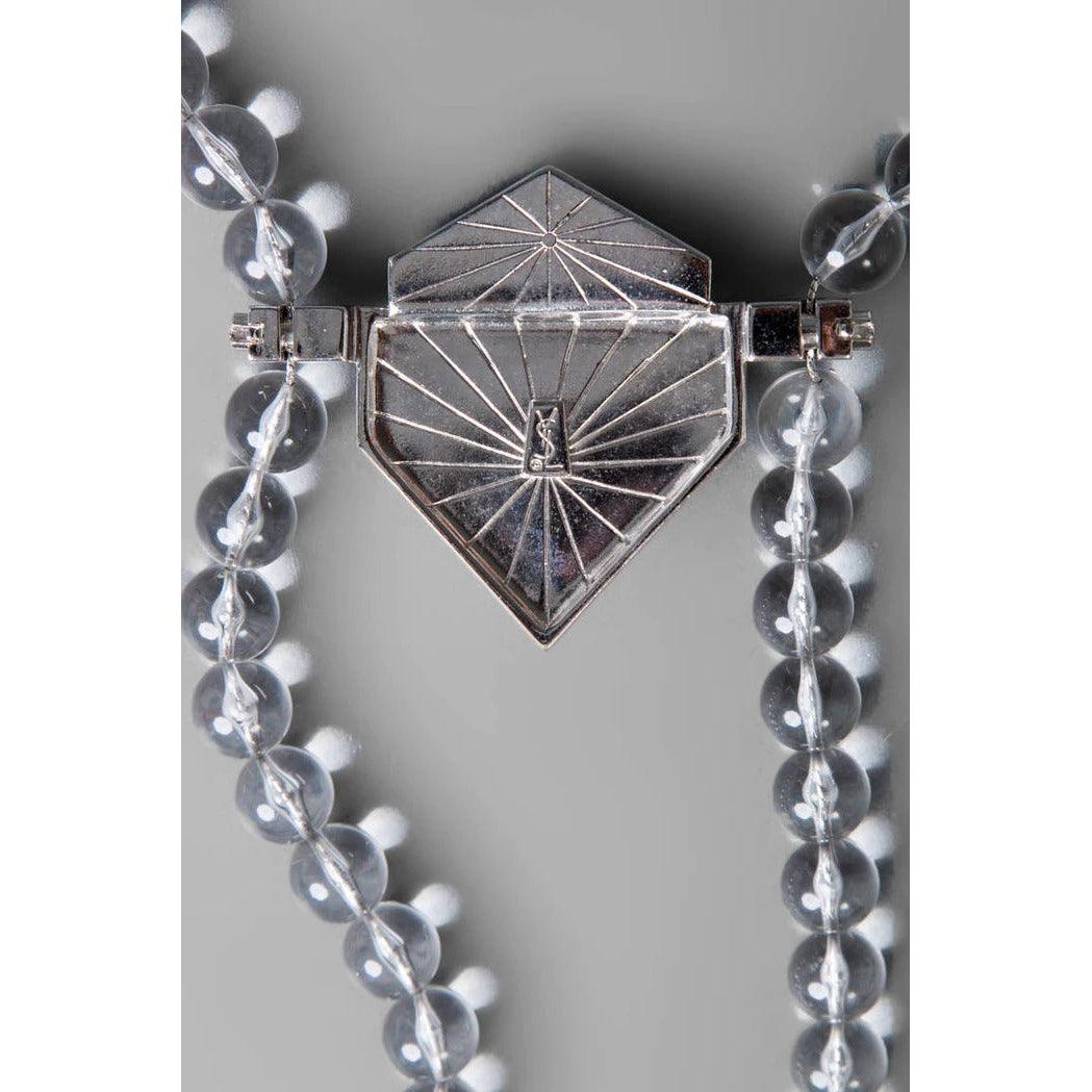 Yves Saint Laurent Logo Geometric Necklace